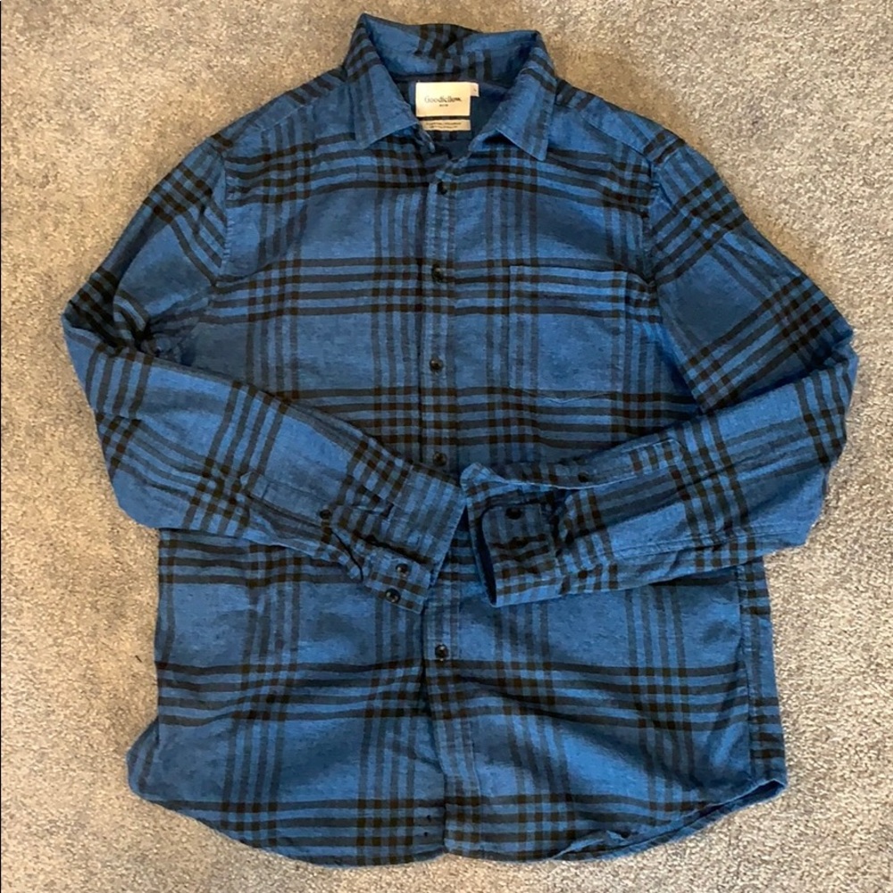 Goodfellow Flannel blue and black size large